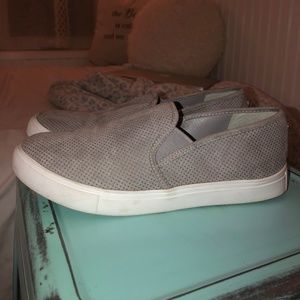 Steve Madden Slide On Gray Suede Sneakers
